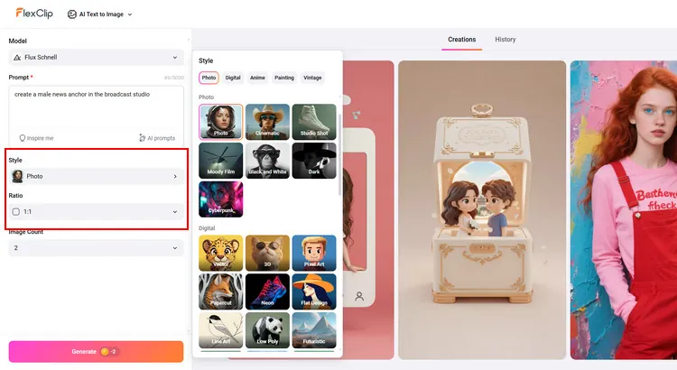 Generate AI Photo - FlexClip
