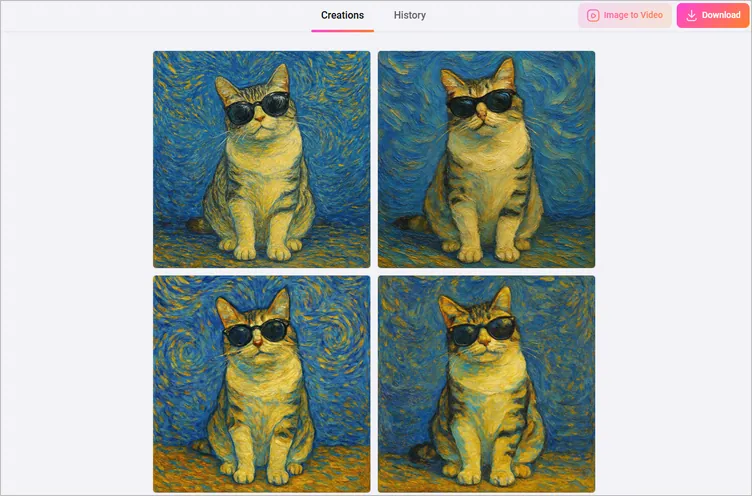 Generate Stylish Pet Portraits with FlexClip's Image to Image Tool - Download