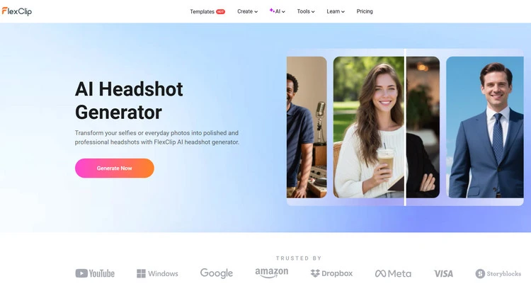 AI Headshot Generator - FlexClip