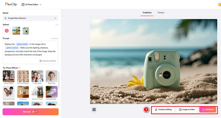 Download New Photo - FlexClip