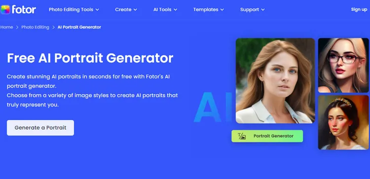 Online Free AI Portrait Generator - Fotor