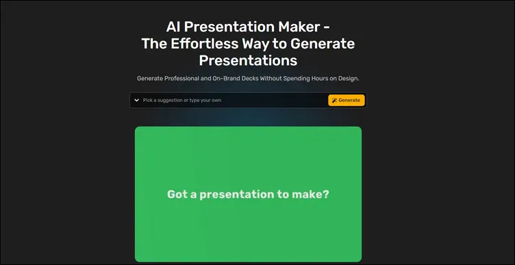 AI Presentation Maker - Simplified