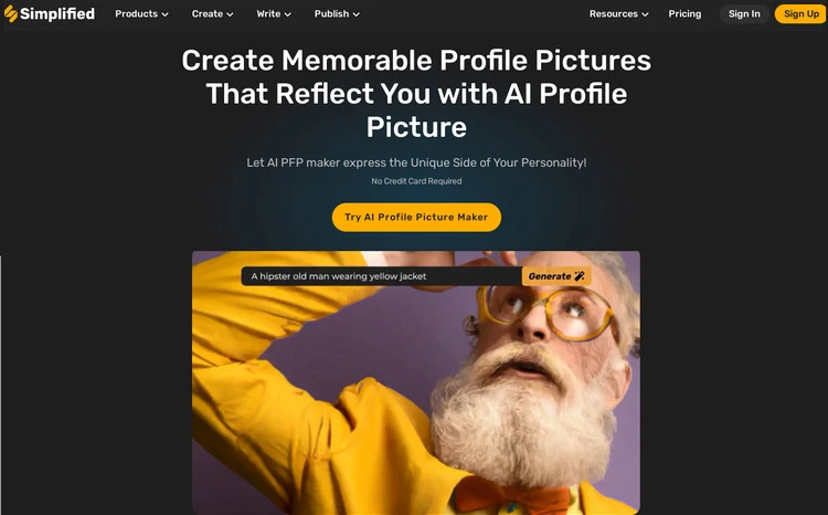 Online Profile Picture Generator - Simplified