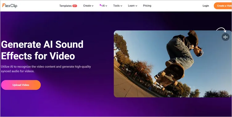Recommended Rain Sound Effects Generator from Video- FlexClip