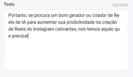 Um pequeno truque é que até pode inserir manualmente vírgulas para adicionar pausas naturais às locuções de IA