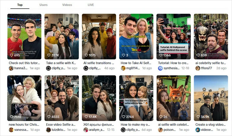 The Viral AI Hollywood Selfie Video Trend on TikTok