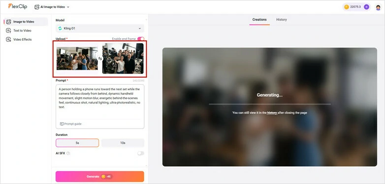 Repeat the Process to Generate All the Selfie with Celebrity Videos