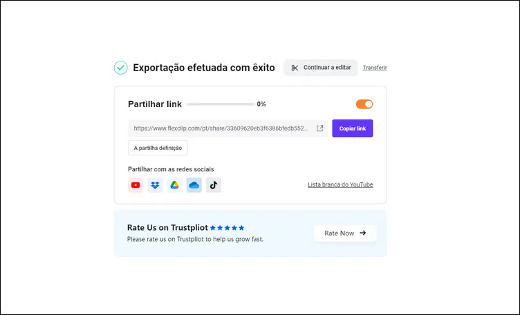 Partilhe e reutilize facilmente o seu conteúdo de vídeo.