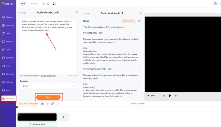 Utilize o gerador de guiões de vídeo de IA para escrever guiões de IA para os seus shorts de IA