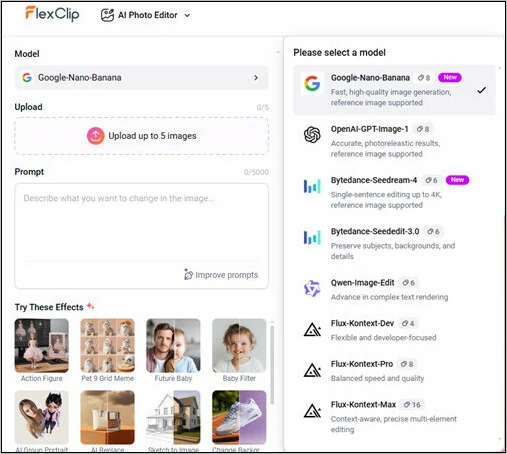 Access FlexClip’s AI Photo Editor