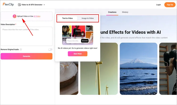 Upload Your Video or Use AI Video