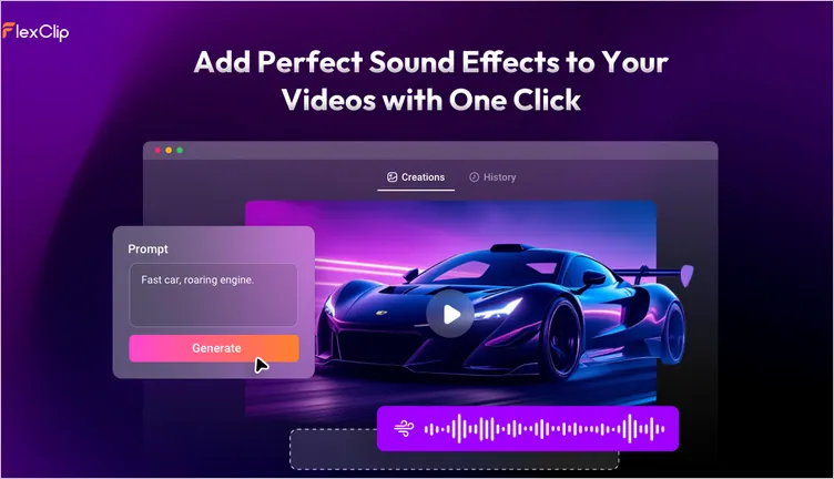FlexClip AI Sound Effect Generator from Video