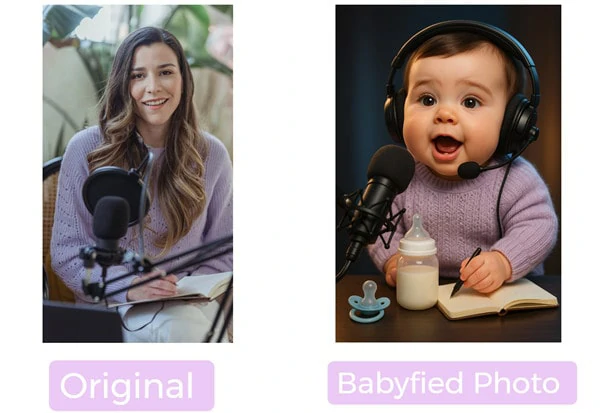 AI Talking Baby Podcast Generation: ChatGPT for Celebrity Baby Photo
