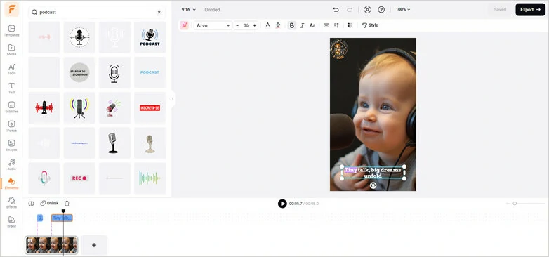 Finetune the AI Talking Baby Podcast Video