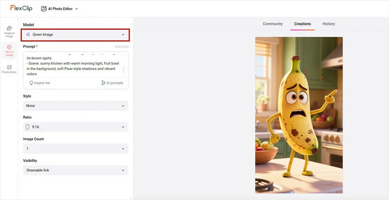 Banana Object Image Generated by Qwen Image Model