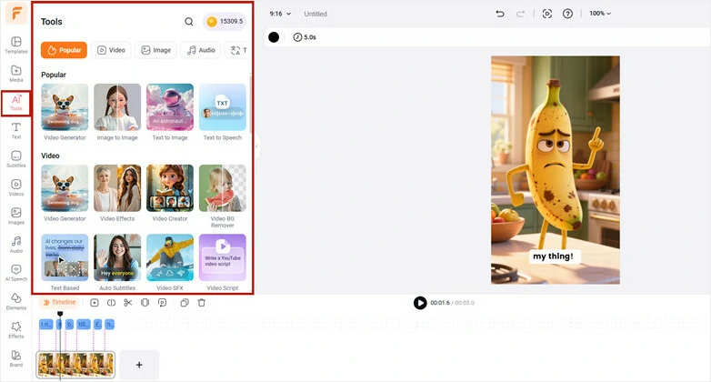 Extensive Media Resource and Features in FlexClip