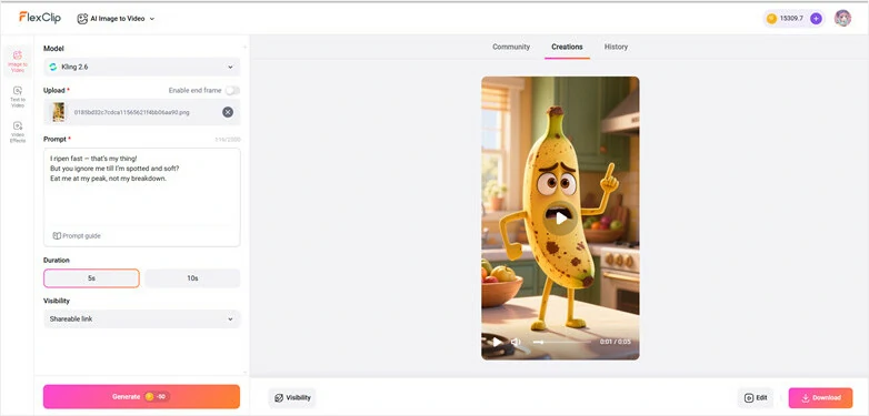 Object Video Generated by Kling Model