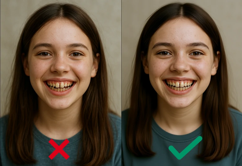 Crooked Teeth Before and After Comparison