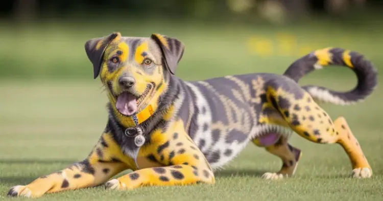 Yellow and Black Spotted Dog
