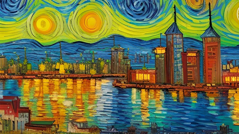 Van Gogh Style Cityscape