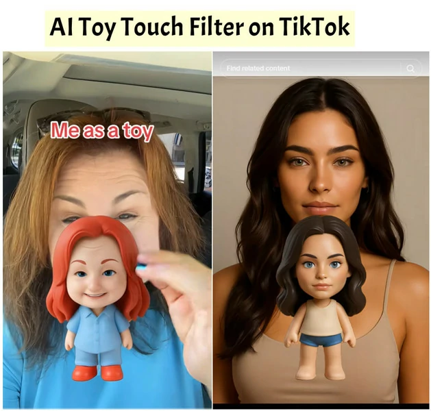 AI Toy Touch Filter Trend on TikTok
