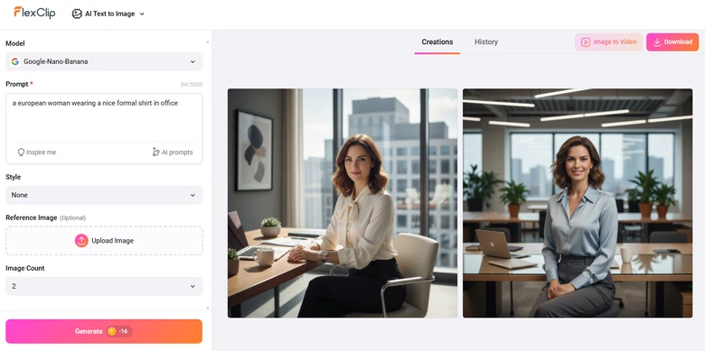 Generate AI UGC Model Image