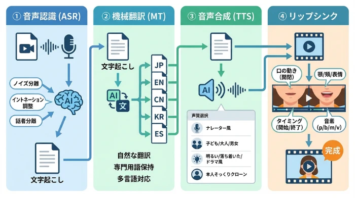 AI吹き替えの仕組み