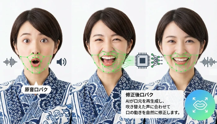 AI吹き替えでできる-口パクの自動調整