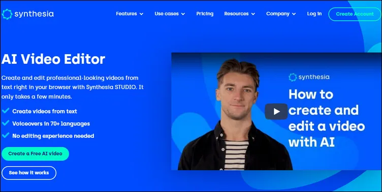 Online AI Video Editor - Synthesia