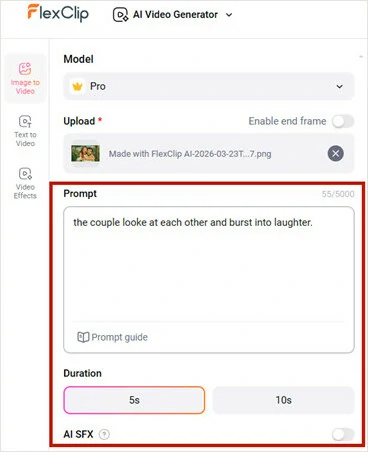 Adjust Settings to Generate Your Video