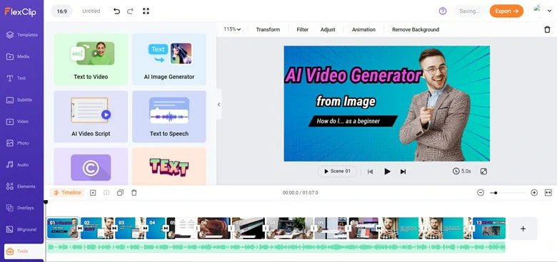 AI Photo to Video Generator FlexClip