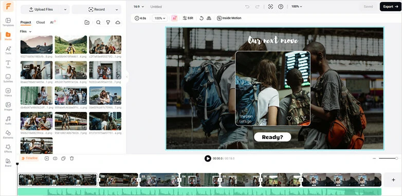 Preview and Edit Your Slideshow-style Video in FlexClip
