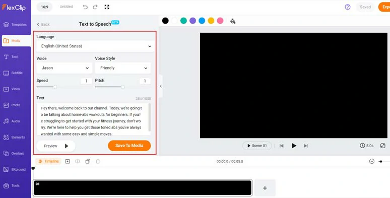 Paste AI scripts to text to speech generator and convert text to realistic AI voices