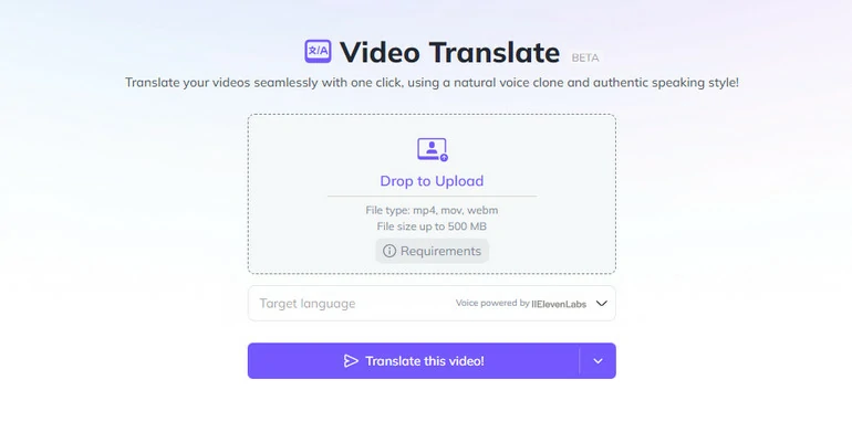 HeyGen Video Translate Tool