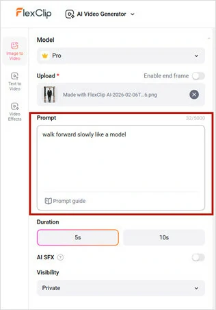 Enter a Prompt to Describe the Walking Animation You Want