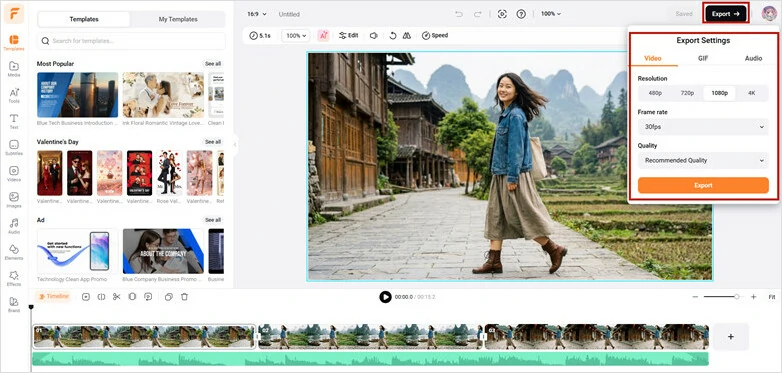 Preview and Download Your AI-generated Walking Animation Video