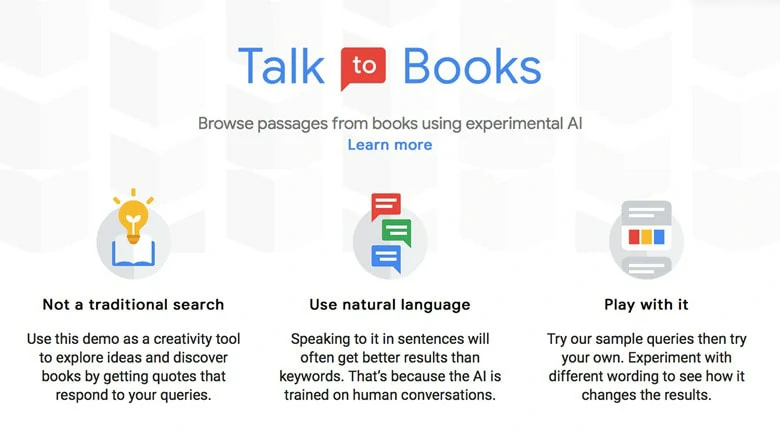 Talk To Books - AI Website to Explore Books
