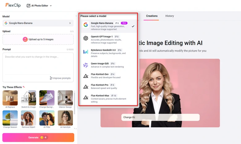 Select a Generation Model