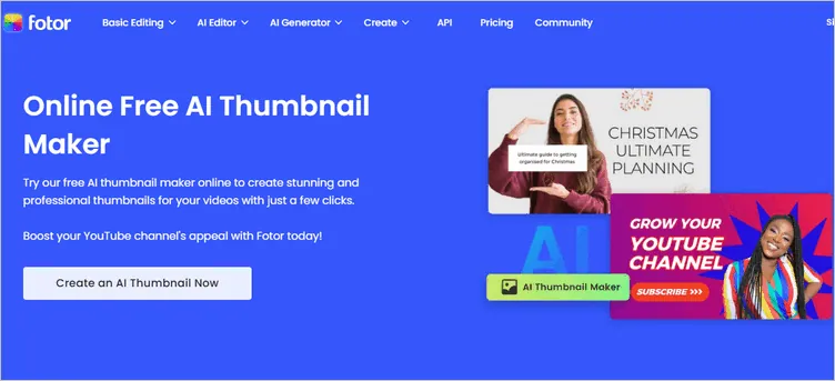 AI YouTube Thumbnail Maker - Fotor
