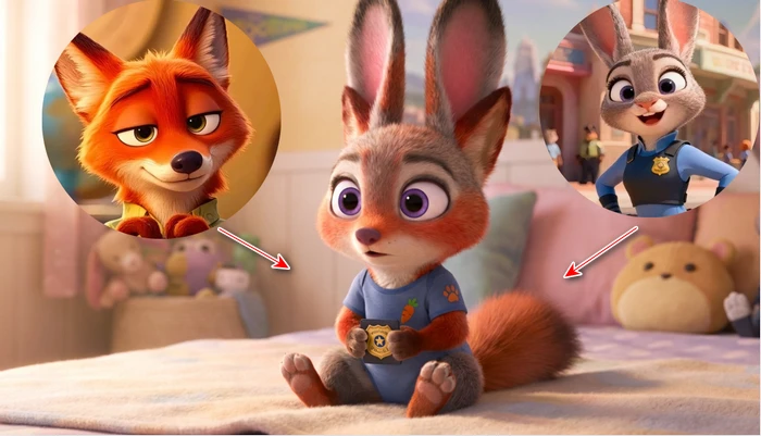 ジュディとニックの子供の顔予想