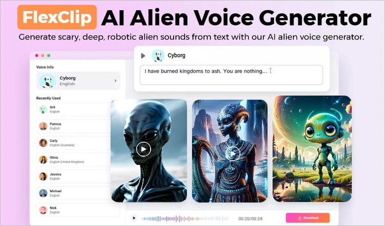 Text to Speech Alien Voice Generator - FlexClip