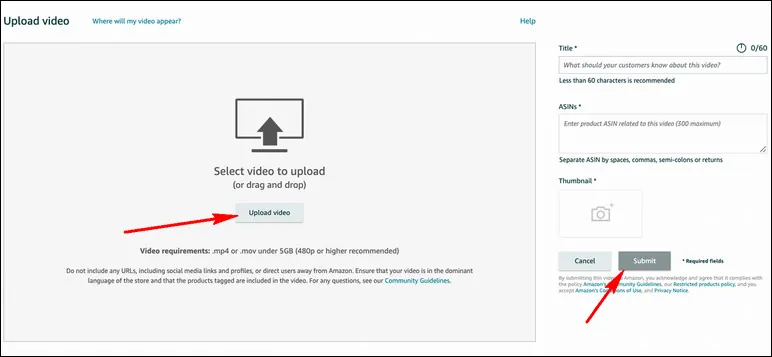  How to Add the Video to Amazon Listing - Step 3