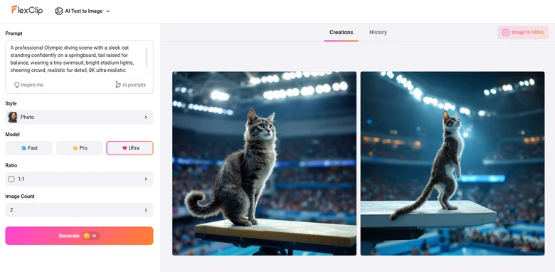 Generate Zoolympic Scene Image