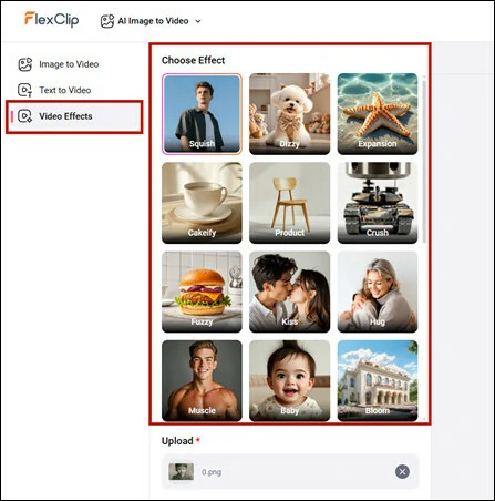 Pick an Effect Preset and Upload Your Old Photo