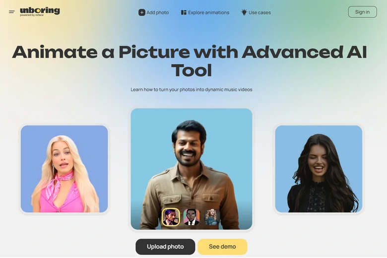 Unboring AI Photo Animation Tool
