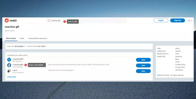 Use subreddits to discover animated GIFs