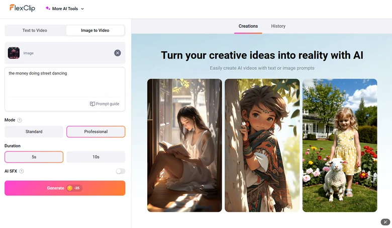 Enter Prompt to Animate Still NFT Image