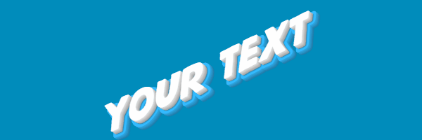 A sample of 3d animated text