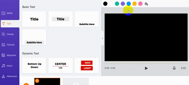 Make animated texts with FlexClip animated text generator 