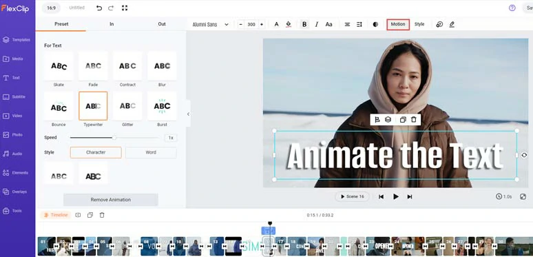 Effortlessly animate the text with styles in one click